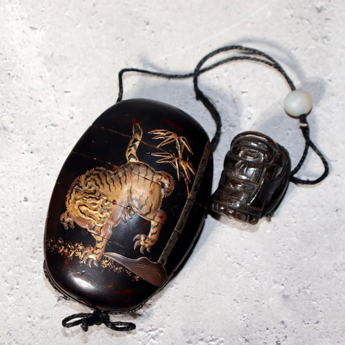 Japanese antique inro set - antique, gold