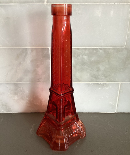 Red glass eiffel tower - red,