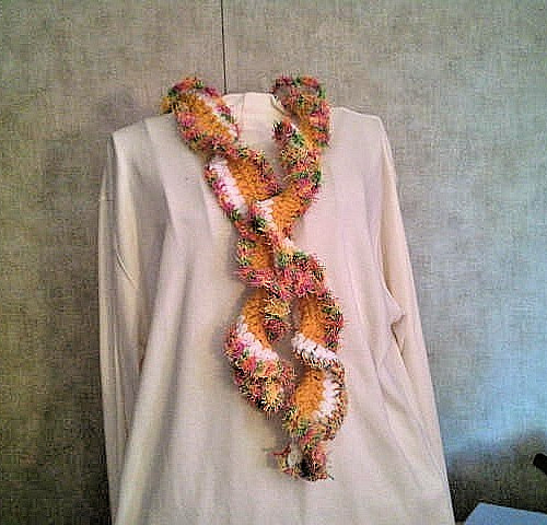 Scarf long ruffled wearable - ruffled,
