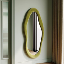 55" X 24" Wavy Mirror, Flannel