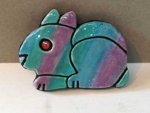 Purple blue mosaic ceramic - purple,