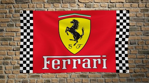 New checkered ferrari flag - new,