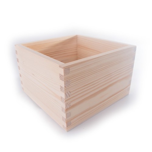 Square wooden non - wooden, non-lidded