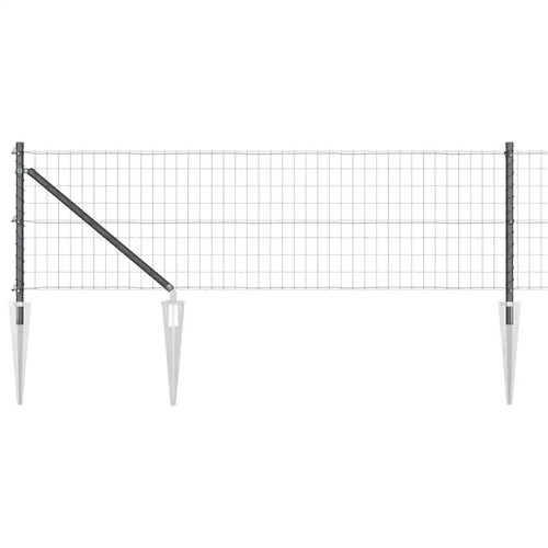 Euro fence with concrete - with, base