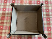 Genuine Italian leather trinket tray. Mushroom colour. Would make a lovely gift.