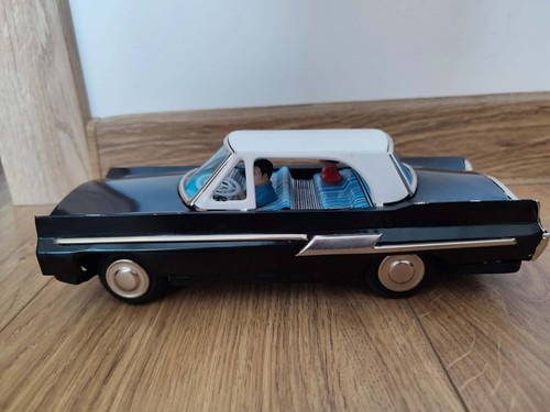 Old vintage tin toy car - tin,