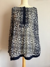 BHS Size 20 Navy Blue Sheer