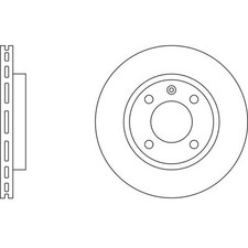 2x Brake Discs Vented For VW