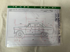 Lansdowne Models 1956 Ford Zephyr Mk2 Saloon LDM92 Pattern Drawings and notes