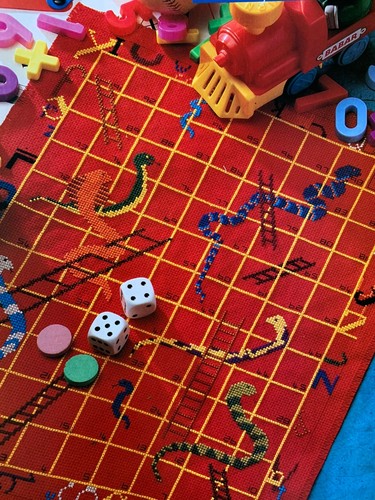 Snakes ladders board vintage - &,