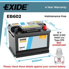 Battery fits DE LOREAN DMC-12