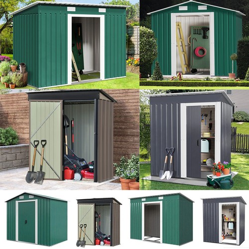 Metal garden shed 3x5ft 4x6ft - garden,