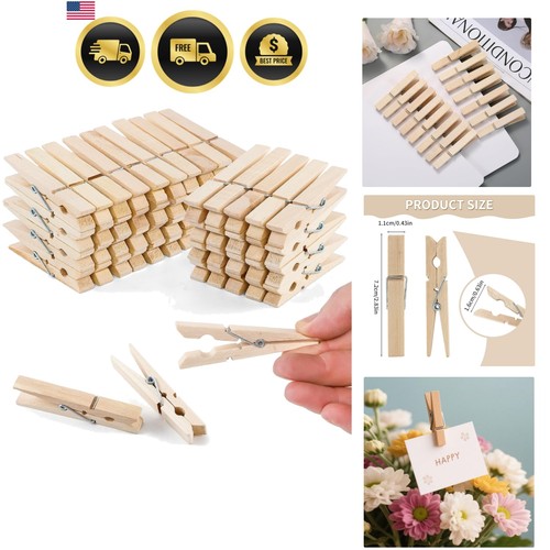 Wooden clothespins pack - wooden, 30