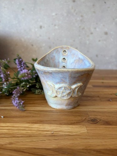 Handmade triple moon ceramic - triple,