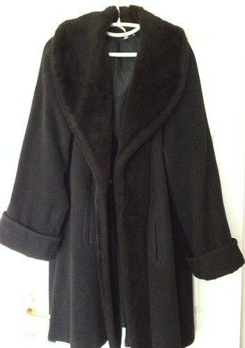 Vintage black swing coat - vintage,