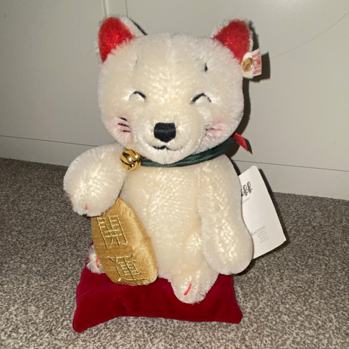 Steiff maneki neko white - steiff,