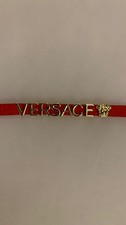 Runway Bracelet Gold Letters Designer Leather - Look Wristband Versace Red