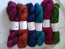 Hand dyed yarn shawls from arthur merino silk yak 100g 800m