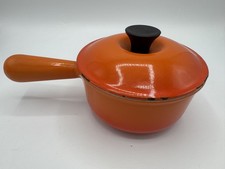 LE CREUSET~ Saucepan with Lid Volcanic Orange  Size 14 