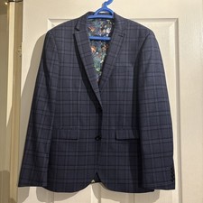 Mans Next 2 Piece Navy Check