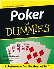 Poker For Dummies - 0764552325, paperback, Richard D Harroch