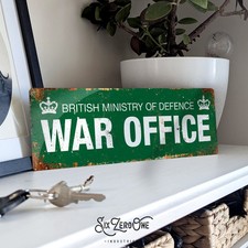 Ww2 war office metal - office, sign