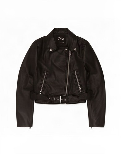 Zara womens crop faux leather - zara,