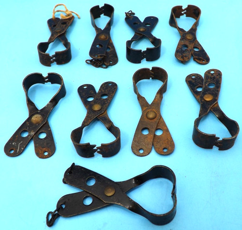 Nine obsolete meccano - obsolete,