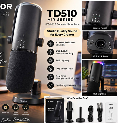 Tonor td510 air usb xlr - tonor,