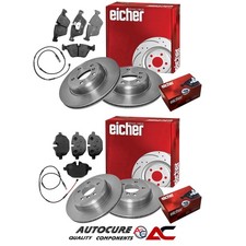FOR BMW 5 SERIES 520D M SPORT TOURING F11 EICHER FRONT & REAR BRAKE DISCS & PADS