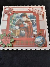 New Handmade Tartan Santa