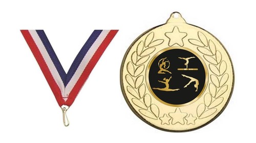 Female gymnastics medal 50mm - female,