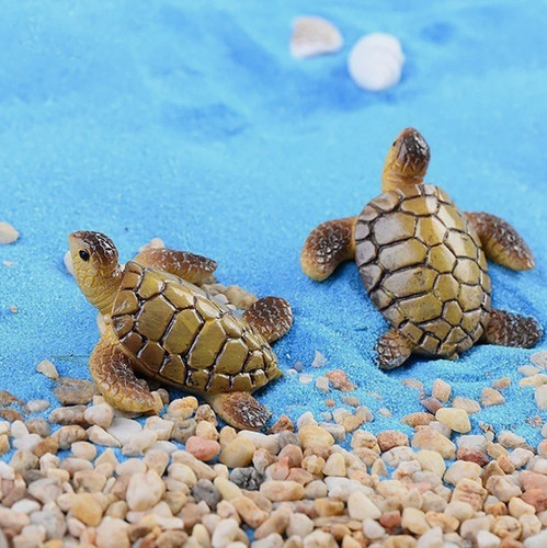 Mini sea turtle resin - resin, aquarium