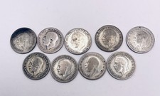 George silver sixpence coins - george,
