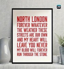 Arsenal Fans North London Forever Canvas Poster Print Wall Art Home Decor