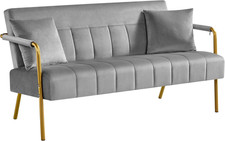 Velvet Fabric Loveseat Stylish