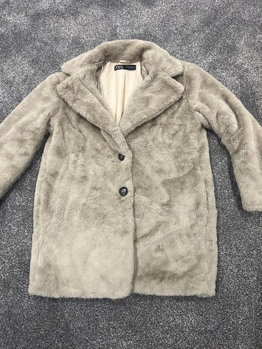 Zara faux fur coat - -, light
