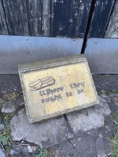 Brass Arts & Crafts Where They Ought To Be Brass Beaten Over Wood Slipper Box