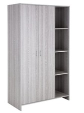 Home Seville 2 Dr Open Shelf Wardrobe -Grey Oak Effect
