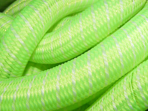 Lime with white thread - lime, soft