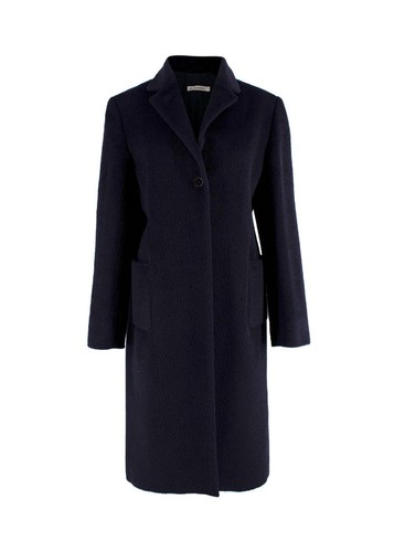 Navy blue llama wool - wool, blend
