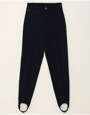 FILA Womens High Waist Stirrup Casual Trousers Medium W24 L27 Navy Blue AT21