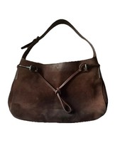 GUCCI HORSEBIT BROWN SUEDE SHOULDER BAG 100% Authentic