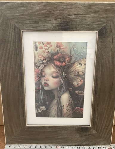 Framed print whimsical fairy - print,