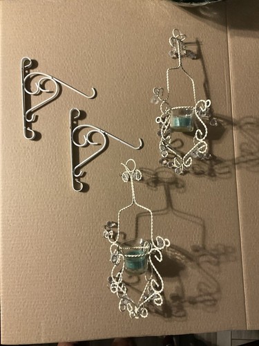 Vintage wrought iron crystal - wrought,