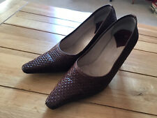 Mulberry Brown Woven Leather
