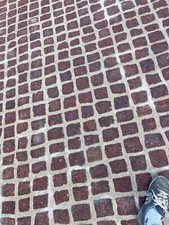 1 tonne of granite setts, red