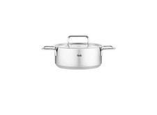 Fissler Pure Collection Stainless Steel 4.1 Quart Rondeau with Metal Lid