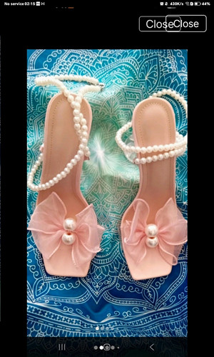 Women pink pearl strap - pink,
