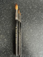 Rowney Diana Kolinsky Sable Brushes - Set of 3 - Sizes 14, 6 & 2